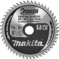 SPECIALIZED Circular Saw Blade Aluminium Cutting 136mm 50T 20mm