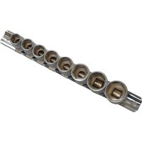 BlueSpot 8 Piece 3 8" Drive Hex Socket Set on Rail Metric