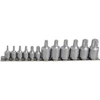 BlueSpot 12 Piece Combination Drive Torx Socket Bit Set Combination
