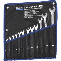BlueSpot 12 Piece Extra Long Combination Spanner Set