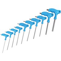 BlueSpot 10 Piece T Handle Hex Key Set Storage Rack