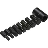 Bluespot 9 Piece 1 2" Drive Impact Spline Socket Bit Set