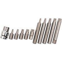 BlueSpot 11 Piece Spline Bit Set 1 2" Drive Screwdriver Bit Holder