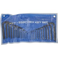 BlueSpot 25 Piece Hexagon Allen Key Pouch Set Metric Imperial