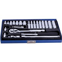 BlueSpot 24 Piece 1 4" Drive Hexagon Socket Set