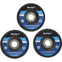 BlueSpot 3 Piece Flap Disc Set 115mm