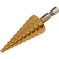 Bluespot Hex Shank HSS Titanium Coated Step Drill Bit