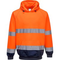 Portwest Hi Vis Contrast Hoodie Orange / Navy 2XL