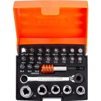 2058 S26 26 Piece 1 4" Drive Hex Socket Screwdriver Bit Set Metric