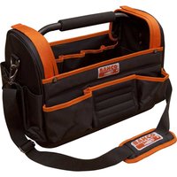 Hard Base Pocket Open Tote Tool Bag