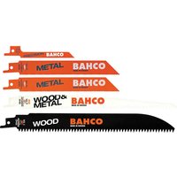 Bahco 5 Piece Reciprocating Sabre Saw Blade Set Bahco 5 Piece Reciprocating Sabre Saw Blade Set