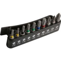 10 Piece Torx Phillips Pozi Screwdriver Bit Set