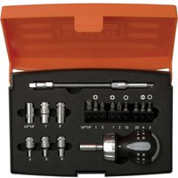 Bahco 18 Piece Stubby Ratchet Screwdriver and Bit Set 1/4" Bahco 18 Piece Stubby Ratchet Screwdriver and Bit Set 1/4"