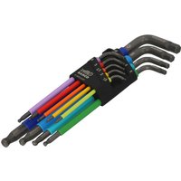 9 Piece Coded Long Ball End Hexagon Key Set