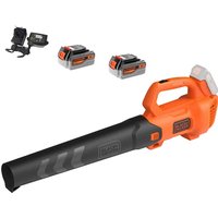 Black and Decker BCBL200L 18v Cordless Axial Garden Leaf Blower 2 x 4ah Li-ion Battery Charger