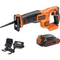 Black and Decker BDCR18 18v Cordless Reciprocating Saw 1 x 2ah Li-ion Battery Charger No Case