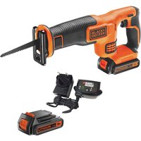 BDCR18 18v Cordless Reciprocating Saw 2 x 1.5ah Li ion Battery Charger No Case