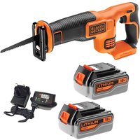 BDCR18 18v Cordless Reciprocating Saw 2 x 4ah Li ion Battery Charger No Case