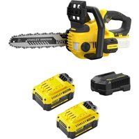 Stanley Fatmax V20 SFMCCS630 18v Cordless Chainsaw 300mm 2 x 4ah Li-ion Battery Charger Stanley Fatmax V20 SFMCCS630 18v Cordless Chainsaw 300mm 2 x 4ah Li-ion Battery Charger