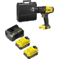 Stanley Fatmax V20 SFMCD711 18v Cordless Combi Drill 2 x 4ah Li-ion Battery Charger Case Stanley Fatmax V20 SFMCD711 18v Cordless Combi Drill 2 x 4ah Li-ion Battery Charger Case