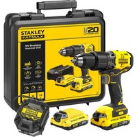 Stanley Fatmax V20 SFMCD715 18v Cordless Brushless Combi Drill 2 x 2ah Li-ion Battery Charger Case Stanley Fatmax V20 SFMCD715 18v Cordless Brushless Combi Drill 2 x 2ah Li-ion Battery Charger Case