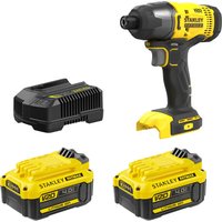 Stanley Fatmax V20 SFMCF800 18v Cordless Impact Driver 2 x 4ah Li-ion Battery Charger No Case Stanley Fatmax V20 SFMCF800 18v Cordless Impact Driver 2 x 4ah Li-ion Battery Charger No Case