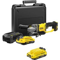 Stanley Fatmax V20 SFMCG400 18v Cordless Angle Grinder 125mm 2 x 2ah Li-ion Battery Charger Case Stanley Fatmax V20 SFMCG400 18v Cordless Angle Grinder 125mm 2 x 2ah Li-ion Battery Charger Case