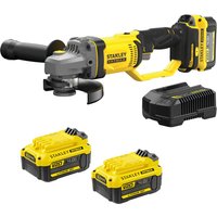 Stanley Fatmax V20 SFMCG400 18v Cordless Angle Grinder 125mm 3 x 4ah Li-ion Battery Charger No Case Stanley Fatmax V20 SFMCG400 18v Cordless Angle Grinder 125mm 3 x 4ah Li-ion Battery Charger No Case