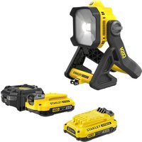 Stanley Fatmax V20 SFMCL030 18v Cordless Area Work Light 2 x 2ah Li-ion Charger No Case Stanley Fatmax V20 SFMCL030 18v Cordless Area Work Light 2 x 2ah Li-ion Charger No Case