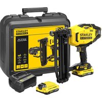 Stanley Fatmax V20 SFMCN616 18v Cordless 16G Second Fix Nail Gun 2 x 2ah Li-ion Battery Charger Case Stanley Fatmax V20 SFMCN616 18v Cordless 16G Second Fix Nail Gun 2 x 2ah Li-ion Battery Charger Case
