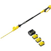 Stanley Fatmax V20 SFMCPH845 18v Cordless Pole Hedge Trimmer 450mm 3 x 4ah Li-ion Battery Charger Stanley Fatmax V20 SFMCPH845 18v Cordless Pole Hedge Trimmer 450mm 3 x 4ah Li-ion Battery Charger