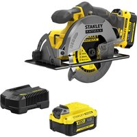 Stanley Fatmax V20 SFMCS500 18v Cordless Circular Saw 165mm 2 x 4ah Li-ion Battery Charger No Case Stanley Fatmax V20 SFMCS500 18v Cordless Circular Saw 165mm 2 x 4ah Li-ion Battery Charger No Case