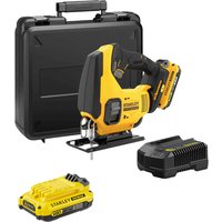 Stanley Fatmax V20 SFMCS600 18v Cordless Jigsaw 2 x 2ah Li-ion Battery Charger Case Stanley Fatmax V20 SFMCS600 18v Cordless Jigsaw 2 x 2ah Li-ion Battery Charger Case