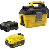 Stanley Fatmax V20 SFMCV002 18v Cordless Wet and Dry Vacuum Cleaner 7.5L 1 x 4ah Li-ion Charger Stanley Fatmax V20 SFMCV002 18v Cordless Wet and Dry Vacuum Cleaner 7.5L 1 x 4ah Li-ion Charger