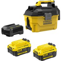 Stanley Fatmax V20 SFMCV002 18v Cordless Wet and Dry Vacuum Cleaner 7.5L 2 x 4ah Li-ion Charger