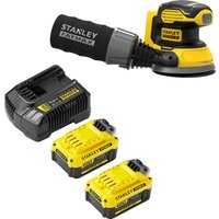 Stanley Fatmax V20 SFMCW220 18v Cordless Random Orbit Disc Sander 125mm 2 x 4ah Li-ion Battery Charger No Case Stanley Fatmax V20 SFMCW220 18v Cordless Random Orbit Disc Sander 125mm 2 x 4ah Li-ion Battery Charger No Case