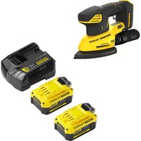 Stanley Fatmax V20 SFMCW221 18v Cordless Detail Sander 2 x 4ah Li-ion Battery Charger No Case Stanley Fatmax V20 SFMCW221 18v Cordless Detail Sander 2 x 4ah Li-ion Battery Charger No Case