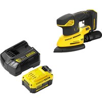 Stanley Fatmax V20 SFMCW221 18v Cordless Detail Sander 1 x 4ah Li-ion Battery Charger No Case Stanley Fatmax V20 SFMCW221 18v Cordless Detail Sander 1 x 4ah Li-ion Battery Charger No Case