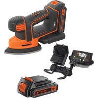 Black and Decker BDCDS18 18v Cordless Mouse Sander 2 x 2ah Li-ion Battery Charger No Case