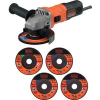 BEG010A5 Angle Grinder + 5 Discs 115mm
