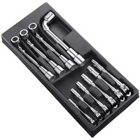 10 Piece Angled Socket Spanner Set Module Tray