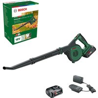 Bosch UNIVERSALLEAFBLOWER 18V-130 P4A 18v Cordless Garden Leaf and Workshop Blower 2 x 2.5ah Li-ion Battery Charger