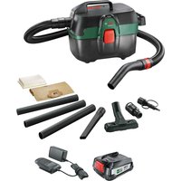 Bosch ADVANCEDVAC 18V-8 P4A 18v Cordless Portable Wet and Dry Vacuum Cleaner 8L 1 x 2.5ah Li-ion Battery Charger No Case