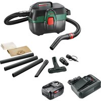 Bosch ADVANCEDVAC 18V-8 P4A 18v Cordless Portable Wet and Dry Vacuum Cleaner 8L 1 x 4ah Li-ion Battery Charger No Case
