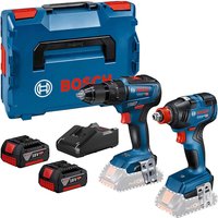 Bosch 18v Cordless Brushless Combi Drill and Impact Driver Kit 2 x 4ah Li-ion Battery Charger Case