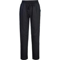 Portwest Cotton MeshAir Chefs Trousers Black 3XL 31"