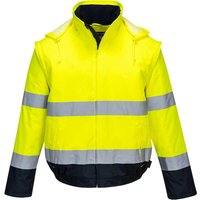 Portwest Hi Vis 2-in-1 Contrast Lite Bomber Jacket S Yellow/Navy