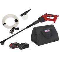 Sealey CP20VPW 20v Cordless Pressure Washer 1 x 2ah Li-ion Battery Charger Bag