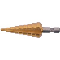 Hex Shank Step Drill Straight Flute TiN Coated 4mm 20mm