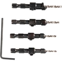 4 Piece Countersinking Drill Bit Set